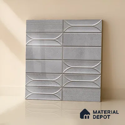 Faux Subway  Tile TL 07239 B Boat 1006 1 ft x 1 ft Ceramic Glossy Finish - 9 mm  | 2 mm Spacer is Mandatory | Please Expect a Slight Variation of Pattern (Sample)